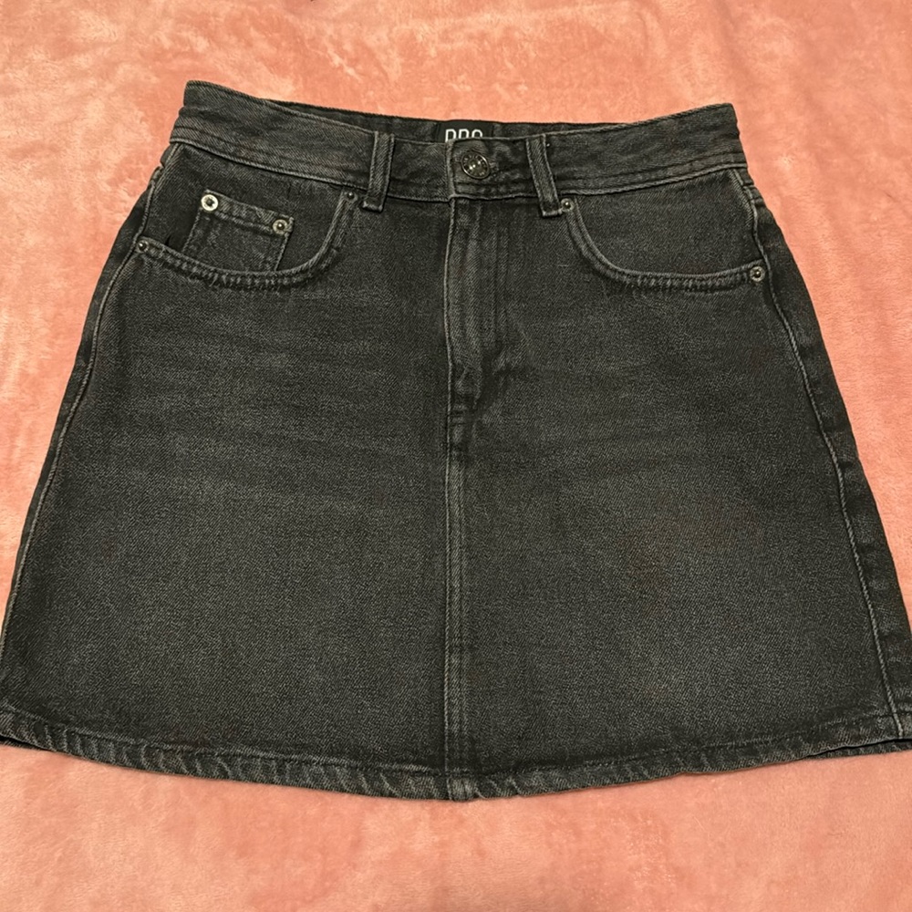 BDG Black Denim Midi Skirt